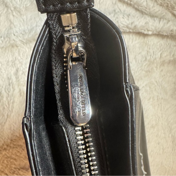 Karl Lagerfeld Black and White Signature Tote - Picture 7 of 8